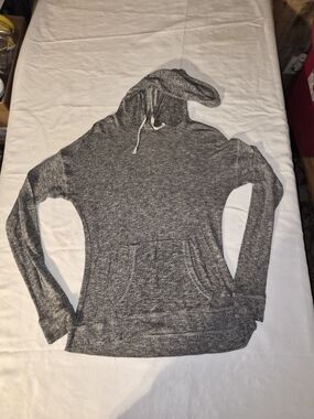 Aeropostale Heather Gray Lightweight Hooded Pullover